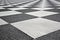 Detail of the pavement of the famous Mascagni square in Livorno with the particular chessboard design Tuscan-Italy