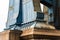 Detail of Pillar of Manhattan Bridge in New York City. Steel Abutment With Bolt and Rivet Connections