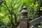 Detail of a pillar sculpture on a stone bridge in a park in Wenzhou in China - 1