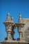 Detail of pinnacles at the Pillory of Porto city, a ornamented sculpture on plaza