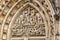 Detail of the portal of Saint Vitus cathedral with sculptures