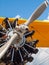 Detail of a Propeller Aircraft\'s Prop and Engine