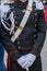 Detail of a protocol uniform of an Italian soldier