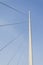 Detail of Puente de la Mujer, Woman`s Bridge, in Puerto Madero, Buenos Aires