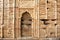 Detail of Qutub (Qutb) Minar, the tallest free-standing stone tower in the world