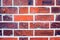Detail of a red brickwall