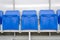 Detail of Reserve chair and staff coach bench in sport stadium