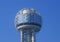 Detail of Reunion Tower in Dallas, TX