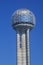 Detail of Reunion Tower in Dallas, TX