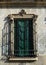 Detail of Revival window in Sitges. Spain