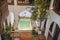 Detail from Riad in Marrakesh, Morocco. Riad have authentic decorated rooms and offers a