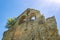 Detail of the Romanesque church of Ribera Ãlava. Abandoned village in the natural park of Valderejo. Sculpture