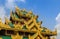 Detail roof of building traditional burmese architecture style