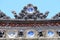 Detail of the roof decoration of the north entrance of the Japanese Bridge in Hoi An, Vietnam. One of the most emblematic monument