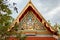 Detail of the roof in the Wat Chalong, Phuket temple, Thailand