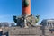 Detail of Rostral Column on the Spit of Vasilievsky Island in Saint Petersburg, Russia