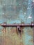 Detail of a Rusted Door With Thick Steel Locking Bolt