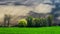 Detail scenery at South Moravian field during spring, Czech republic.