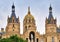 Detail of Schwerin Castle with three spires. Mecklenburg-Western Pomerania, Germany
