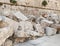 Detail of Second Temple Ruins in Jerusalem