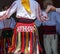 Detail of Serbian folk costumes with embroidery