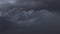 Detail shot of dark epic storm clouds during hurricane