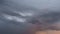 Detail shot of epic storm clouds during sunrise