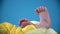 Detail shot of small baby feet