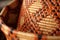 detail shot of woven african basket