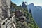 Detail of the sideway high in Huangshan, Yellow Mountains, Anhui province, China.