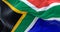 Detail of the South Africa flag waving