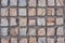 Detail of Square Ceramic Paving or Cobble Stones