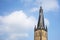 Detail of St. Lambertus church tower in Dusseldorf, Germany