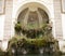 Detail of the staircase and fountain leading to the Farnese gardens on top of the Palatine hill in Rome