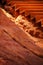 detail of the stairs descending into the ocher quarry in roussillon