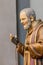 detail of a statue of Saint Father Pius