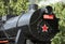 detail of steam locomotive called Nemka & x28;555.301& x29;, depot Luzna u