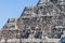 Detail of the steps of the pyramid Kukulkan in the Mayan archeological site Chichen Itza, Mexi