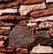 Detail, stone wall of ancient pueblo