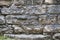 Detail of a stone wall of Kuelap, ruined citadel city of Chachapoyas cloud forest culture in mountains of northern Peru