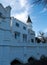 Detail at Strawberry Hill House, Twickenham, west London, recently restored. Fine example of Georgian Gothic Revival architecture.