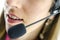 Detail of support phone operator