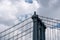 Detail of suspension cables on Manhattan Bridge New York