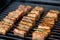 detail of teriyaki tofu steaks marinated texture