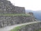 Detail of terraces in Machu Picchu, Peru