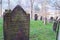 Detail of the tombstones of the Jewish cemetery in Prague