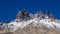 Detail of the top of Cerro Castillo in Carretera austral in chile - Patagonia