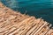 Detail of the totora, Uros island, Titicaca Lake, Peru