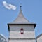 Detail of the tower at the medieval Hohenwerfen Castle in Austria