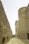 Detail of the towers of the Castillo de Santiago in Sanlucar de Barrameda, Cadiz, Andalusia, Spain